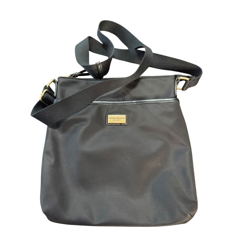 Tommy‎ Hilfiger Crossbody Bag Black Nylon Travel Purse Everyday Handbag